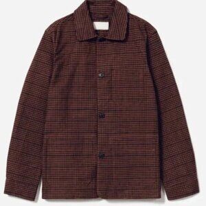 Everlane - The Flannel Chore Jacket Brown and Burgundy Size M